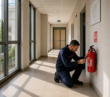 Technicien SR2i en intervention de sécurité incendie dans le Vaucluse